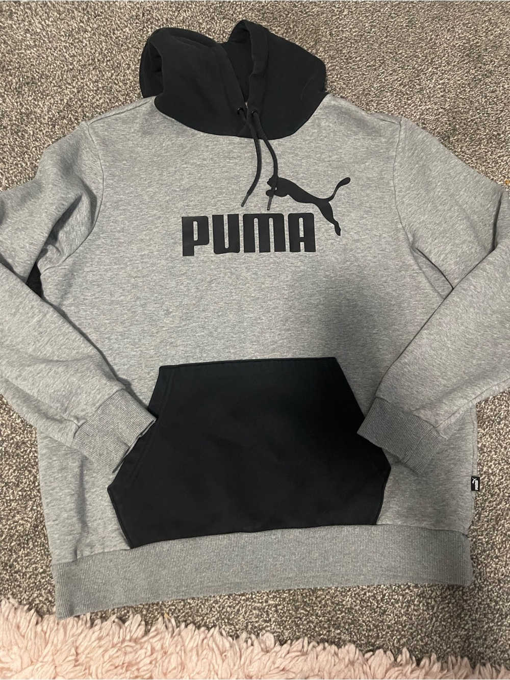 Puma Grey and Black Crewneck Hoodie